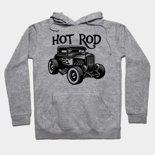 Hot rod car Hoodie by Kusumaillustration